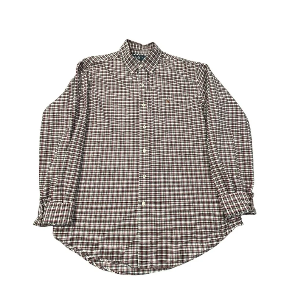 Polo Ralph Lauren‎ Men's Multicolor Plaid Shirt Custom Fit Large Long Sleeve